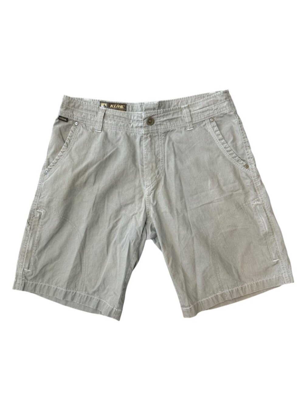 KUHL Cargo Shorts Mens 32 Beige Hiking Outdoor Utility Crag Series